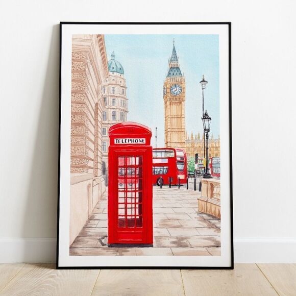 London Big Ben Art Print - Picture 1 of 7